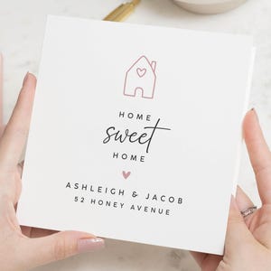 Home Sweet Home, biglietto personalizzato per la nuova casa, biglietto per la prima casa, regalo di inaugurazione della casa, biglietto personalizzato per inaugurazione della casa, regalo per la nuova casa, per un amico
