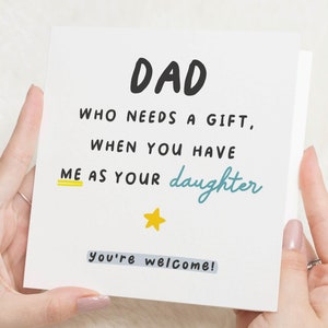 Papa Geburtstagskarte, lustige Geburtstagskarte von Tochter, Papa Geburtstagskarte von Tochter, Witz Papa Geburtstag Cad, Papa Geburtstagsgeschenk für ihn