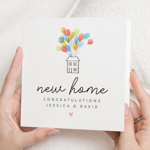 Carte personnalisée pour nouvelle maison, Carte première maison, Carte maison neuve, Cadeau de pendaison de crémaillère, Carte de pendaison de crémaillère, Cadeau pour une nouvelle maison, Carte emménagement