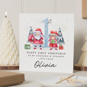 Carte de Noël grands-parents, carte de Noël grand-mère et grand-père, pour nounou et grand-père, carte de Noël grands-parents, grand-mère, papa, cadeau
