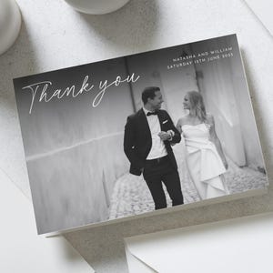 Biglietti di ringraziamento con foto in bianco e nero, biglietti di ringraziamento moderni per matrimonio, biglietti di ringraziamento semplici per matrimonio con foto, biglietti di ringraziamento con foto per matrimonio