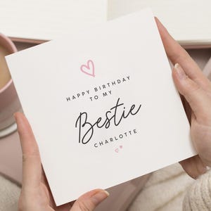 Bestie verjaardagskaart, verjaardagskaart voor beste vriend, beste vriend verjaardagskaart voor vrouw, verjaardagskaarten voor haar, Bestie verjaardagscadeau
