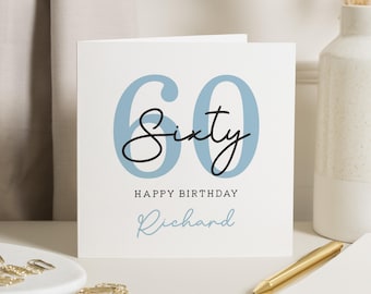 Cartão de aniversário de 60 anos para o pai, Cartão de aniversário de 60 anos para ele, Presente de 60 anos para o tio, Presente de aniversário de 60 anos para o avô, Mensagens de aniversário de 60 anos para o irmão