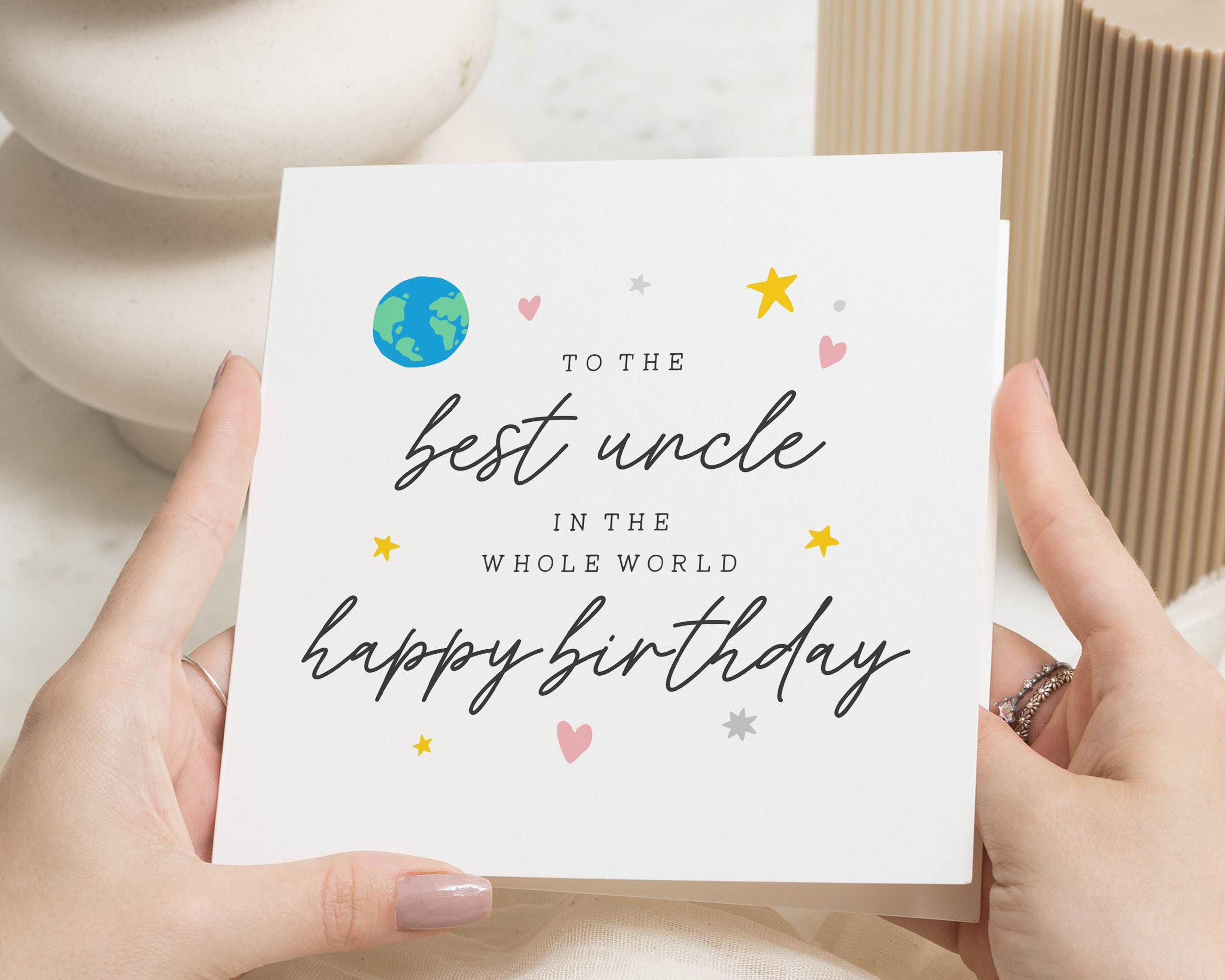 Modern Birthday Card Uncle - 8 X 6 Inches - Regal Publishing,Green|Grey - View #3