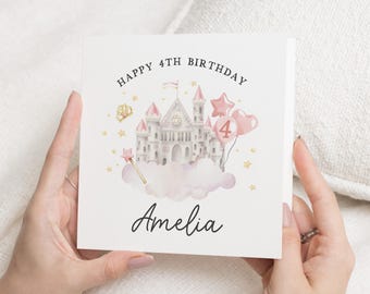 4th Birthday Card Girl, 4 Birthday Card Daughter, Fourth Birthday Gift For Little Girl, 4th Birthday Gift, Granddaughter, Girls Card