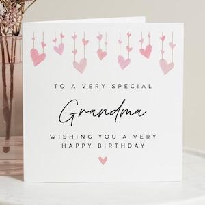 Carte d'anniversaire grand-mère, carte d'anniversaire spéciale grand-mère, carte d'anniversaire personnalisée pour grand-mère, cadeau d'anniversaire grand-mère, pour elle, jolie carte grand-mère