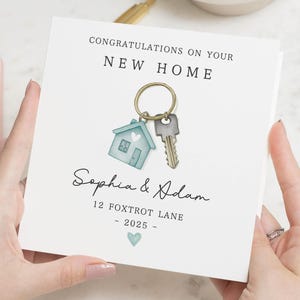 New Home-kaart, gepersonaliseerde New Home-kaart, housewarmingkaart, felicitatiekaart, New Home-cadeau, aangepaste adreskaart