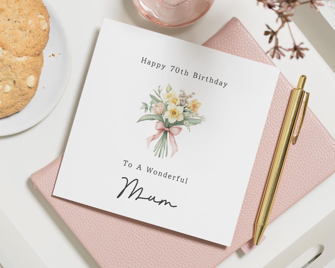 Mum 70th Birthday Card, 70th Birthday Card for Mum, Mum Seventieth ...