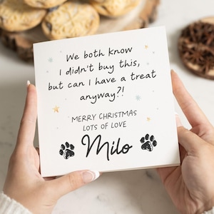 Hund Papa Weihnachtskarte, Weihnachtskarte vom Hund, Frohe Weihnachten Hundeeltern, Hund Weihnachtskarte, Hund Papa Geschenk, Vom Hund, Hund Papa Geschenk