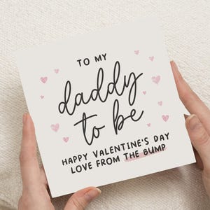 Daddy To Be Valentines Card, Valentines Von Bump, Dad To Be Geschenk, Zukünftiger Vater Valentinstag Geschenk, Dad Bump Valentinstag Karte, Für Daddy