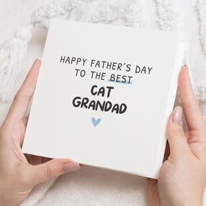 Biglietto per la festa del papà per il nonno gatto, biglietto per la festa del papà per papà gatto, biglietto per la festa del papà dal gatto, biglietto divertente per la festa del papà per lui