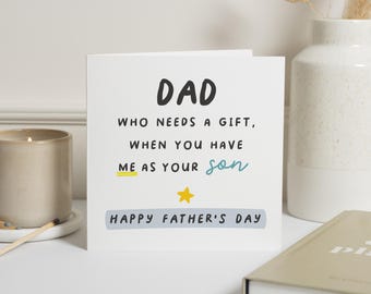 Fathers Day Card from Son, Dad Fathers Day Card, Funny Fathers Day Card, Fathers Day Card for Him, Happy Fathers Day Card