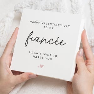 Valentijnskaart verloofde, valentijnskaart verloofde, Valentijnsdagcadeaus voor hem, Valentijnsdag kaart verloofde, echtgenoot to be Valentines Card