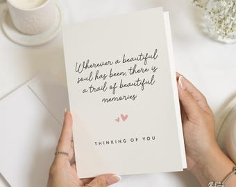 Thinking of You Card, Sympathy Card, Condolence Card, Bereavement Card, Empathy Card, Loss of Loved One Card, Memorial Card