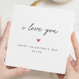 Ti amo biglietto, biglietto di San Valentino personalizzato per fidanzato, biglietto di San Valentino personalizzato per lui, regali di San Valentino per lei, regali per fidanzato