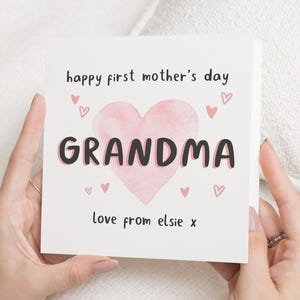 1. Muttertag als meine Oma, 1. Muttertag Karten für Kindermädchen, glückliche Muttertag Nanny, erste Muttertag als meine Nan, für Nanna, Oma