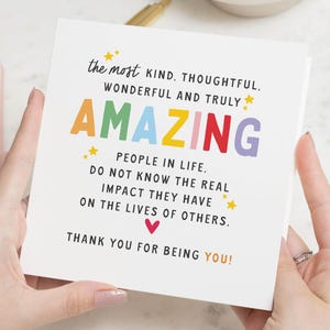 Dankeskarten, Dankesgeschenke für Freunde, Dankeskarte Freund, Freundschafts-Dankeskarte, personalisierte Dankeskarte, spezielles Dankeschön