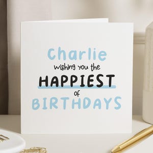 Tarjeta de cumpleaños para hombre, deseándote el más feliz de los cumpleaños, tarjeta de cumpleaños para un amigo, tarjeta de cumpleaños para hombre, tarjeta para un hijo, tarjeta de cumpleaños para un nieto,
