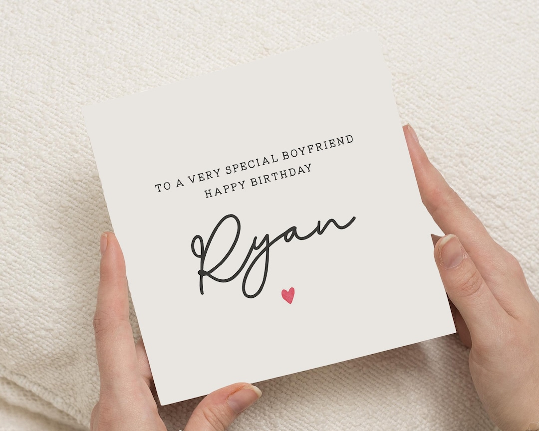 Boyfriend Birthday Card, Birthday Card for Boyfriend, Personalised