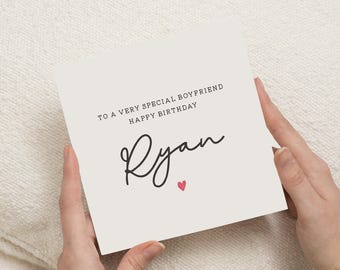 Boyfriend Birthday Card, Birthday Card For Boyfriend, Personalised Birthday Cards Boyfriend, Happy Birthday Boyfriend, Husband Birthday
