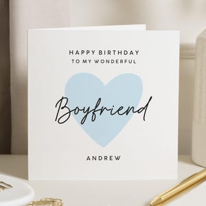 Carte de joyeux anniversaire petit ami, carte d'anniversaire pour petit ami, cadeau d'anniversaire petit ami, carte à mon petit ami, pour lui, merveilleux petit ami