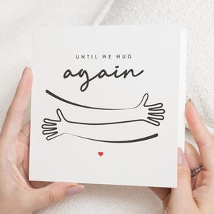 Tarjeta de "Te extraño", Tarjeta de abrazo, Tarjeta de larga distancia, Amistad a distancia, Regalo de "Te extraño", Tarjeta de relación a distancia, Tarjeta para enviar abrazos