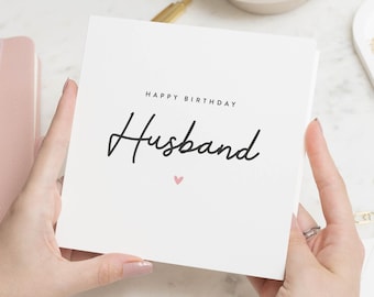 Husband Birthday Card, Birthday Card For Husband, Happy Birthday Husband Card, Personalised Husband Birthday Card, Birthday Gift Husband