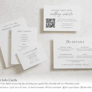 Dusty Blue Floral Wedding Invitations, Elegant Botanical Wedding Invites, Classic Garden Wedding Invitation Suite, Personalised Invites image 3