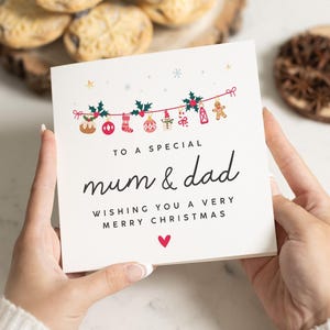 Weihnachtskarte für Mama und Papa, Weihnachtskarte für Mama und Papa, Weihnachtskarte für Eltern, Mama und Papa, Weihnachtskarte für Eltern, Mama und Papa