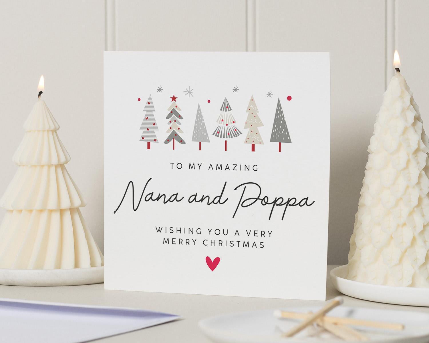 Nan and Grandad Christmas Card, Nana and Pops Christmas Card, for