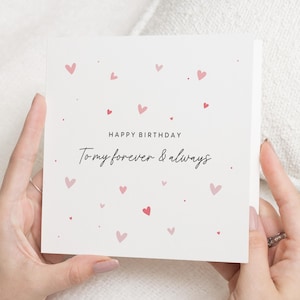 Carte d'anniversaire pour toujours, mon petit ami, jolie carte d'anniversaire pour mari, carte d'anniversaire pour lui, pour elle, petite amie