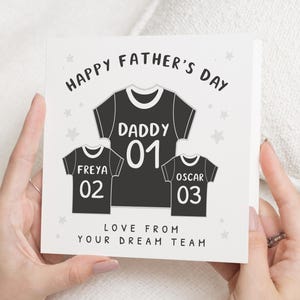Fathers Day Card, Personalised Fathers Day Card, Daddy Card, Fathers Day Card from Kids, Custom Dad Card, Fathers Day Gift