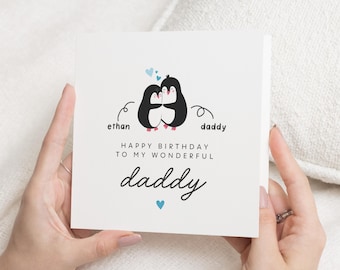 Daddy Birthday Card, Birthday Card For Daddy, From Kids, Happy Birthday Daddy, Birthday Card Daddy, Birthday Gift Dad, Dad Birthday Gift