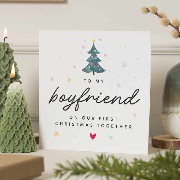 Boyfriend Christmas Card, Christmas Card Boyfriend, Boyfriend Christmas Gift, First Christmas Together Card, 1st Christmas Card Boyfriend