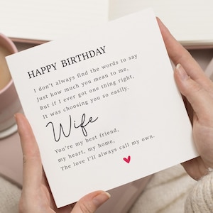 Carte d'anniversaire pour femme, carte d'anniversaire pour femme, joyeux anniversaire pour femme, carte d'anniversaire poème pour femme, carte d'anniversaire pour femme personnalisée, cadeau d'anniversaire