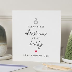 Carte de Noël papa, cadeau de Noël papa, première carte de Noël papa, cadeaux premier Noël comme papa, première carte de Noël de papa