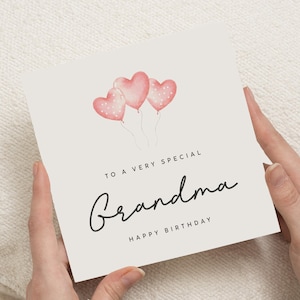 Carte d'anniversaire grand-mère, carte d'anniversaire spéciale grand-mère, carte d'anniversaire personnalisée pour grand-mère, cadeau d'anniversaire grand-mère, pour elle, jolie carte grand-mère