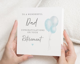 Retirement Card for Dad, Dad Retirement Card, Congratulations Card for Him, Retirement Card for Father, Simple Retirement Card
