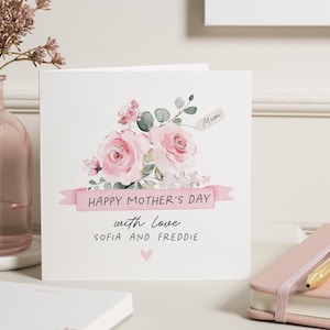 Tarjeta de flores para el día de la madre, tarjeta del día de la madre feliz para el día de la madre, tarjetas del día de la madre para ella, tarjeta del día de la madre para la abuela, para Nan