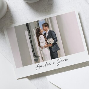 Biglietti di ringraziamento personalizzati per matrimonio con foto, biglietti di ringraziamento piegati, biglietti di ringraziamento moderni per matrimonio, semplici biglietti di ringraziamento per matrimonio