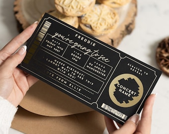 Scratch To Reveal Ticket, Concert Ticket Scratch Card, Concert Gift Ticket, Foil Ticket, Scratch Off Card, Scratch Surprise Card, Voucher