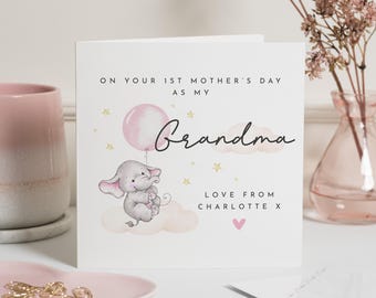 1st Mothers Day As Grandma Card, Mother's Day Cards For Grandma, Happy 1st Mother's Day As My Nanny, First Mother's Day As My Nan, For Nanna