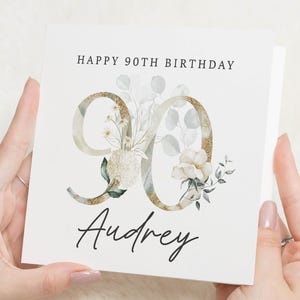 90er Geburtstagskarte für Oma, Oma 90er Geburtstagskarte, 90er Geschenk für Mama, 90er Geburtstagsmeilenstein Geschenk, 90er Geburtstagswünsche, für Sie