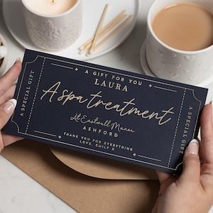Bon de spa, Billet d'une journée au spa, Bon d'une journée au spa, Chèque-cadeau d'anniversaire, Voyage surprise de Noël à révéler, Carte à gratter journée au spa, À gratter pour révéler
