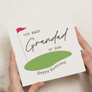 Biglietto di auguri per il nonno, biglietto di auguri per il golf per lui, biglietto di auguri per il nonno, Il miglior nonno di Par, biglietto di auguri divertente