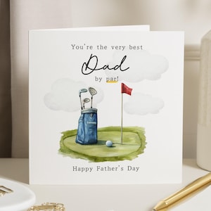 Fathers Day Card for Dad, Funny Golf Fathers Day Card, Fathers Day Card from Son or Daughter, Dad Birthday Card, Best Dad Card