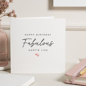 Carte d'anniversaire personnalisée pour tante, fabuleuse carte d'anniversaire tante, carte d'anniversaire tante, cadeau d'anniversaire tante, pour elle, jolie carte tante