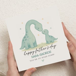 Fathers Day Card, Dinosaur Fathers Day Card, Card for Dad, Cute Fathers Day Card, Dada Saurus Card, Card from Kids, Card for Him