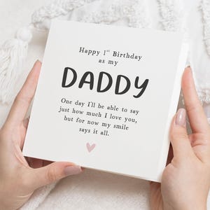 Primeiro aniversário como meu pai, cartão de aniversário do papai, primeiro aniversário do papai, feliz primeiro aniversário como meu pai, presente de primeiro aniversário para o pai