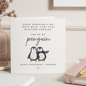 Mann Geburtstagskarte, Pinguin Geburtstagskarte, Freund Geburtstagskarte, süße Geburtstagskarte für Mann, Geburtstagskarte für ihn, süße Karte